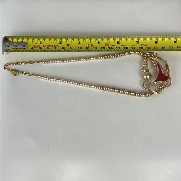 Helena Rubinstein Vintage Gold Tone Beaded Necklace Signed HR Paris. - Picture 7 of 14